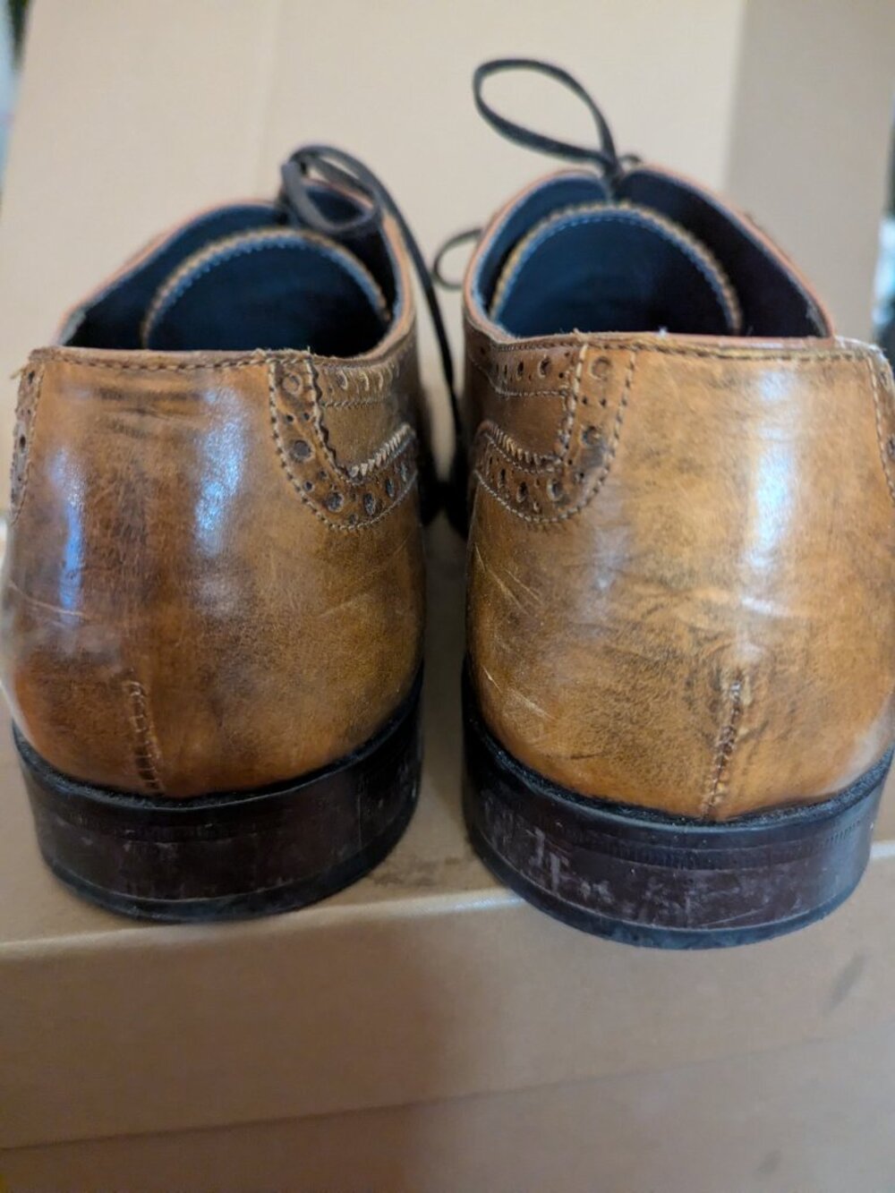 TO BOOT-NEW YORK Mens Wingtip Shoes Size 10 - Picture 3 of 6